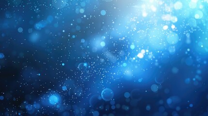 Abstract blue blurry unfocused sparkle glitter blue bokeh background wallpaper with copy space. Blue Christmas glitter design background.