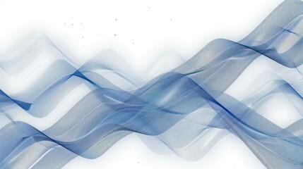 Wall Mural - Blue minimal tech wavy lines abstract futuristic, abstract blue wave background.