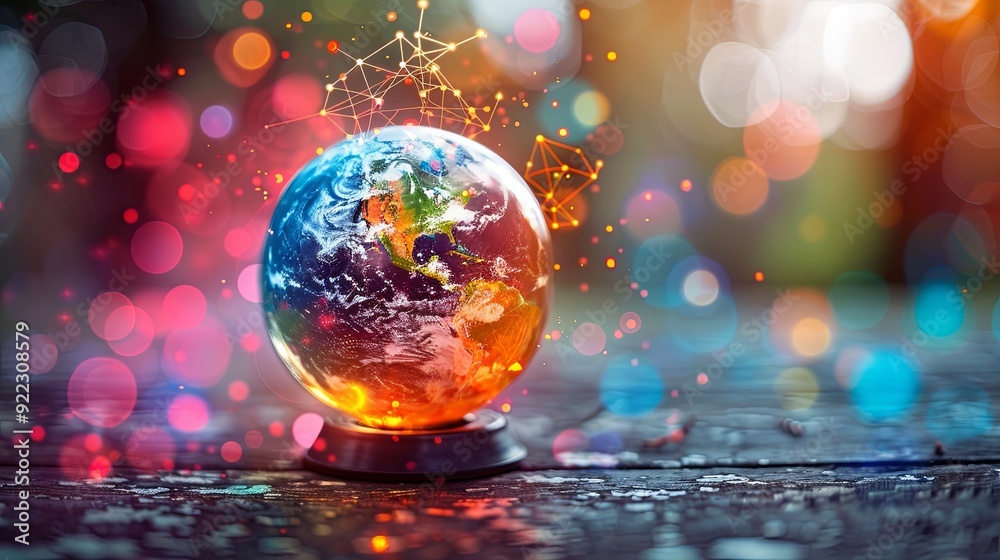 glass ball in the night Neural-linked global education system sharing ...
