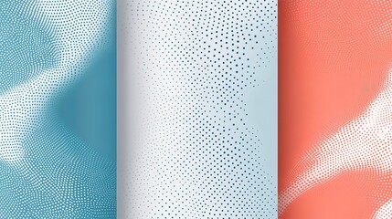 Poster - Abstract pattern design featuring textured gradients in blue, white, and coral colors