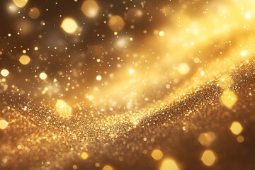 Abstract gold shiny Sparkling Lights Festive background with texture for celebration, banner, party