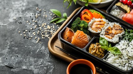 japanese bento, copy space -