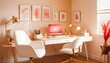© Macro - Photo interior modern design room 3d illustration