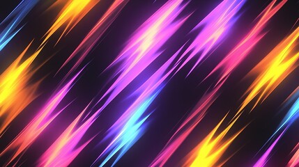 Poster - Abstract colorful light streaks on a dark background