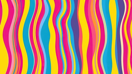 Poster - Colorful wavy patterns in vibrant shades create an abstract background suitable for various design projects