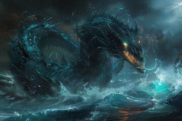 Wall Mural - fantasy sea monster 