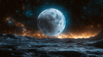 moon in space