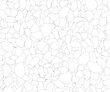 © German Ovchinnikov - Outline background with outline of many stones from black lines isolated on white background. Vector illustration.