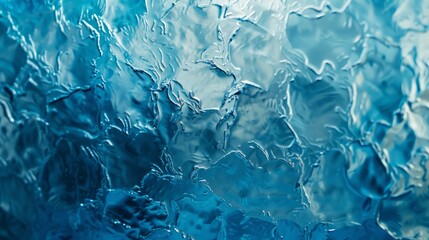 Poster - Textured close-up of blue water with light reflections at a natural setting