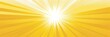 © pibi37.studio - Yellow Rays of Sunshine in Retro Style Background. Pop Art Banner with Sunburst