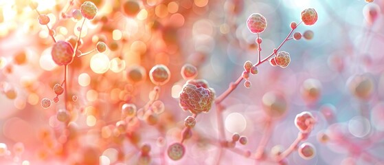 Poster - A dreamy abstract background featuring soft colors and delicate bubbles, perfect for artistic projects and creative designs.