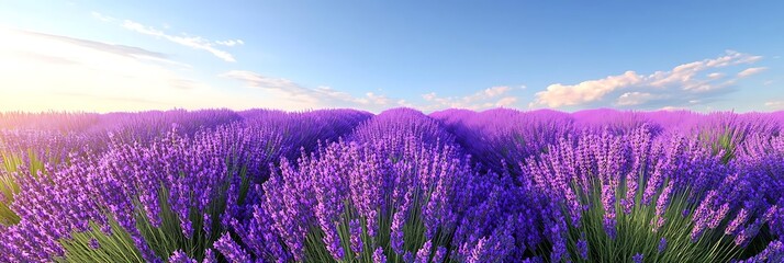 Wall Mural - Purple Lavender Field Landscape Photo