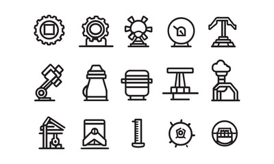 Fototapete - law and web icons ,  set of trendy line style graphics  icon for Business, construction, ecommerce, finance, industry collection isolated Vector illustration
