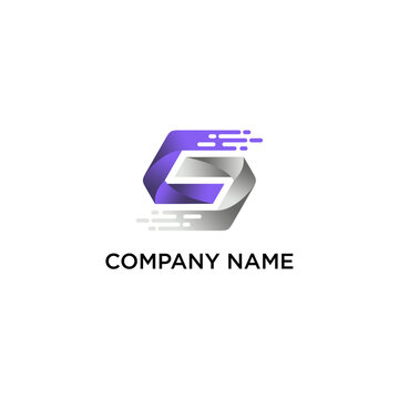 Letter s. Icon on colorful 