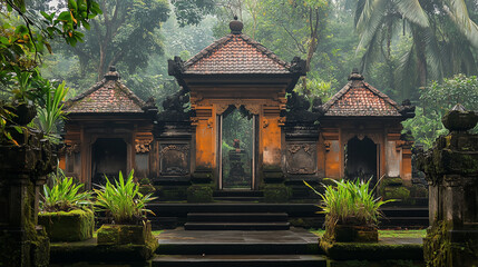 Wall Mural - Professional photo of Indonesia, Bali, Architecture. Indonesia, old hindu architecture on Bali island