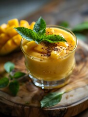 Canvas Print - Mango Smoothie with Mint and Cinnamon.