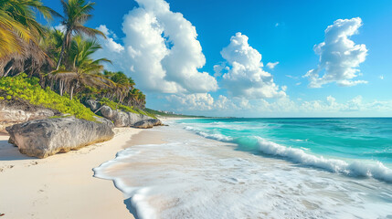 Tulum beach near Cancun, Mayan Riviera, Mexico