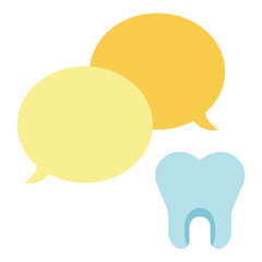 Canvas Print - dental consultation flat icon