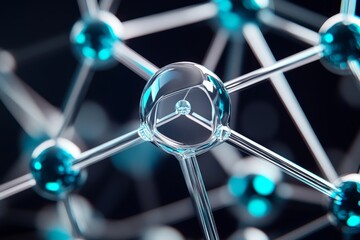 Poster - Rendering in 3D, creative triangle polygon construction