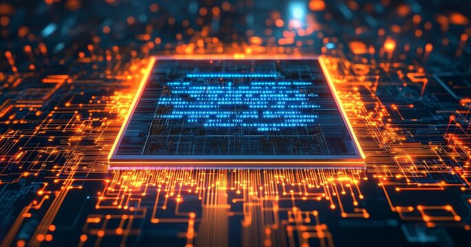 holographic virtual screens technology background with blank square figure in futuristic environment. Use text to fill up the frame.