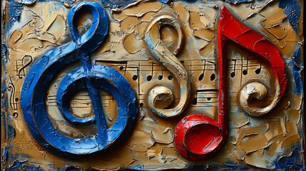 Fototapete - Create an abstract representation of holiday music and carols, using rhythmic patterns and dynamic lines to evoke the sound and