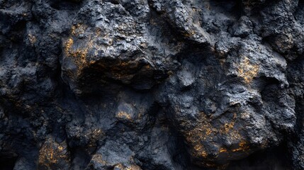 Wall Mural - Close-Up of Textured Volcanic Rock with Vivid Highlights