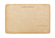 © wabeno - Blank backside of old postcard isolated on white, including clipping path