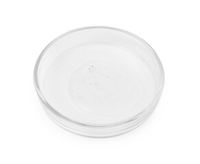 Wall Mural - Petri dish with sample isolated on white