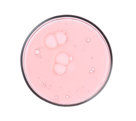 Wall Mural - Petri dish with sample isolated on white, top view