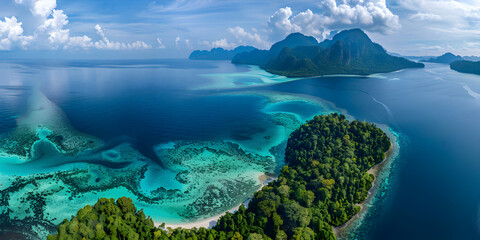 Scenic View of Tun Sakaran Marine Park, Sabah, Borneo