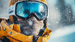 © alfa27 - A person wearing a yellow jacket and goggles is standing in the snow