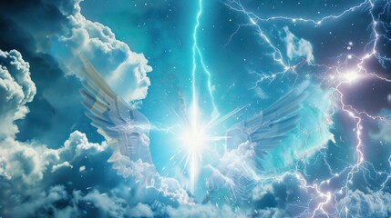 Celestial Wings and Lightning