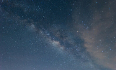 Wall Mural - milky way and star on dark background.universe filled with stars, nebula and galaxy with noise and g
