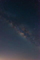 Wall Mural - panorama blue night sky milky way and star on dark background.universe filled with stars, nebula and