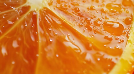 Close-up of Juicy Orange Segments