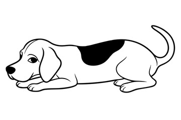 Wall Mural - Hand drawn dog, outline vector illustration