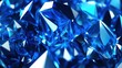 © MakoPoko - 3D abstract blue crystal background with sharp facets, creating a visually captivating and futuristic wallpaper.