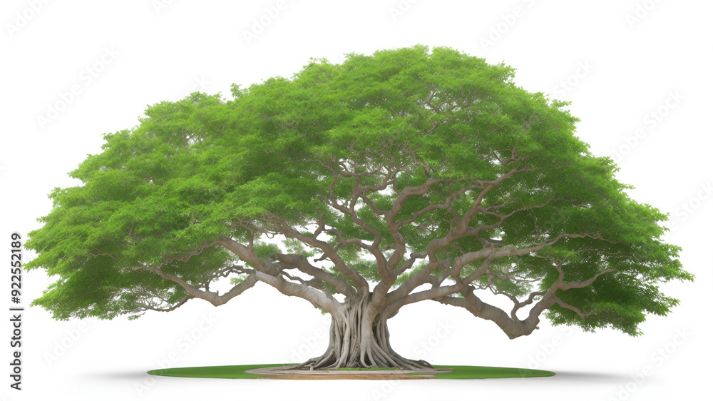 Banyan tree isolated on white background Stock Illustration | Adobe Stock