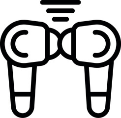 Poster - Wireless earbuds connecting, emitting a signal for seamless audio experience