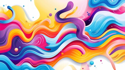 Poster - Design a dynamic vector background with a palette of bright, cheerful colors. 