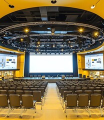 Poster - Empty Auditorium with Stage and Chairs