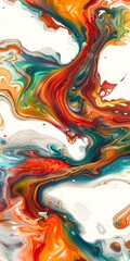 Poster - Abstract Fluid Art Painting with Vibrant Colors