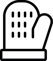 Poster - Simple black and white vector icon of a kitchen glove