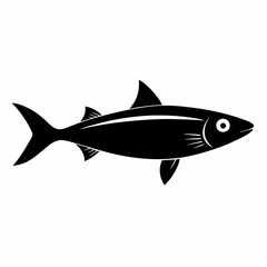 Wall Mural - Sardine Black silhouette