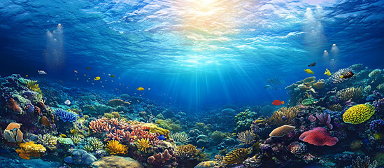 Wall Mural - a great barrier reef under the sea wallpaper