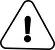 © WaQar - Danger warning icon. alert triangle warn sign in black flat and line vector isolated on transparent background. exclamation attention sign icon. Hazard attention alert, Risk symbol.