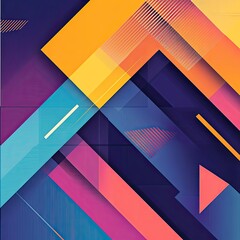 A vibrant abstract background with geometric shapes and modern colors, symbolizing contemporary business and design concepts