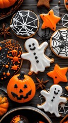 Wall Mural - Halloween gingerbread cookies