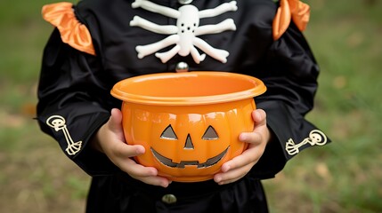 Wall Mural - the jack-o-lantern on children