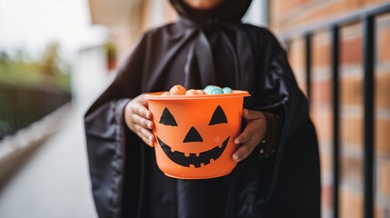 Wall Mural - the jack-o-lantern on children